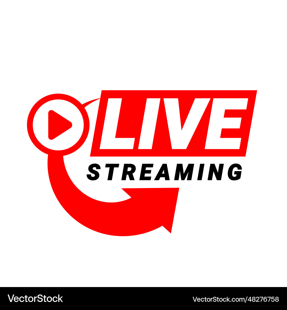 Live Streaming Symbol oder Emblem-Symbole Live Streaming Symbol oder Emblem-Symbole vektorbild