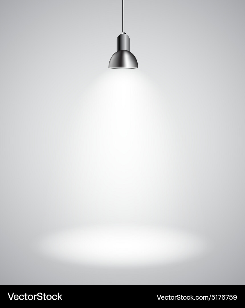 Background with lighting lamp empty space Vector Image