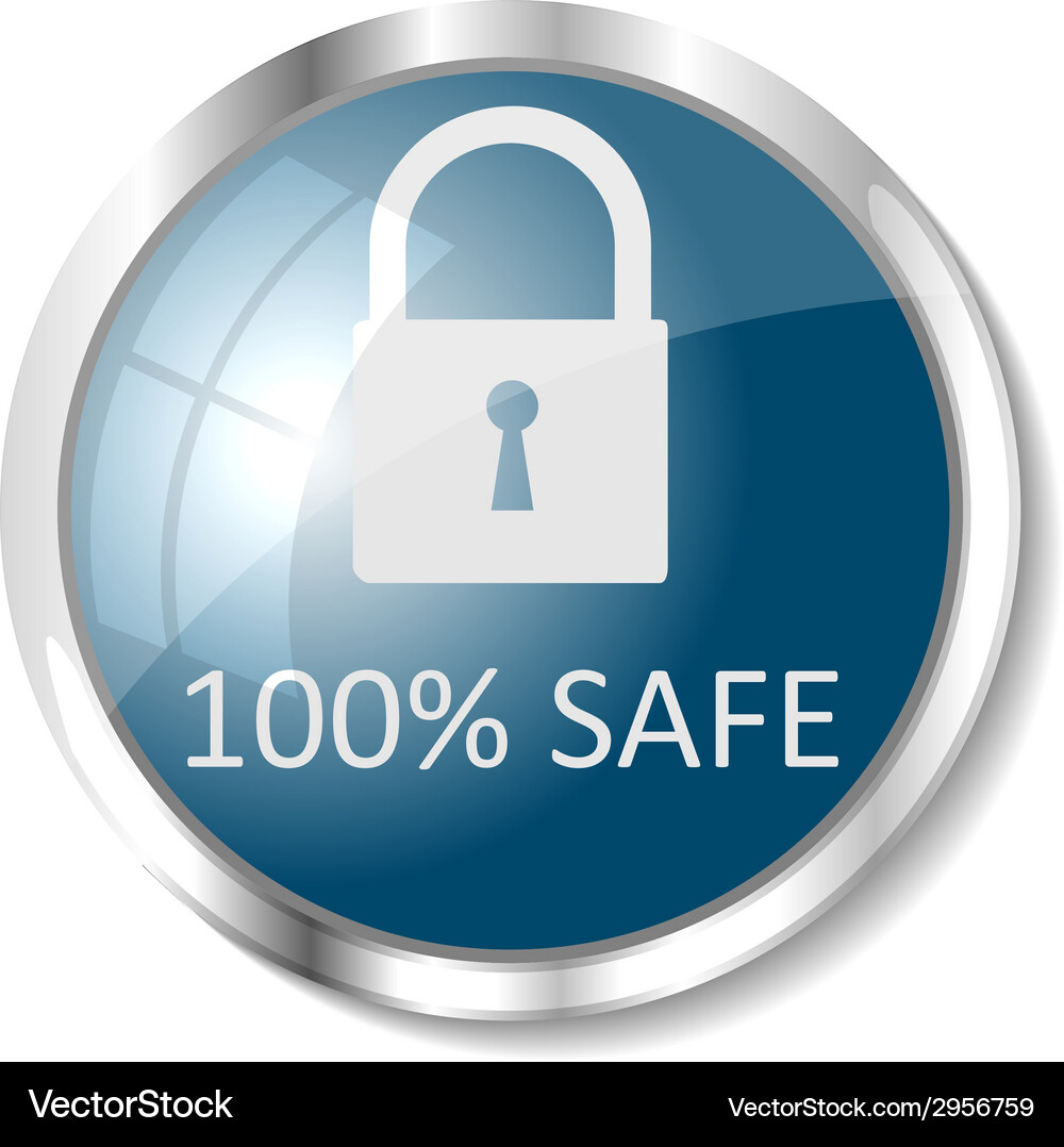 Blue web button Vector Image