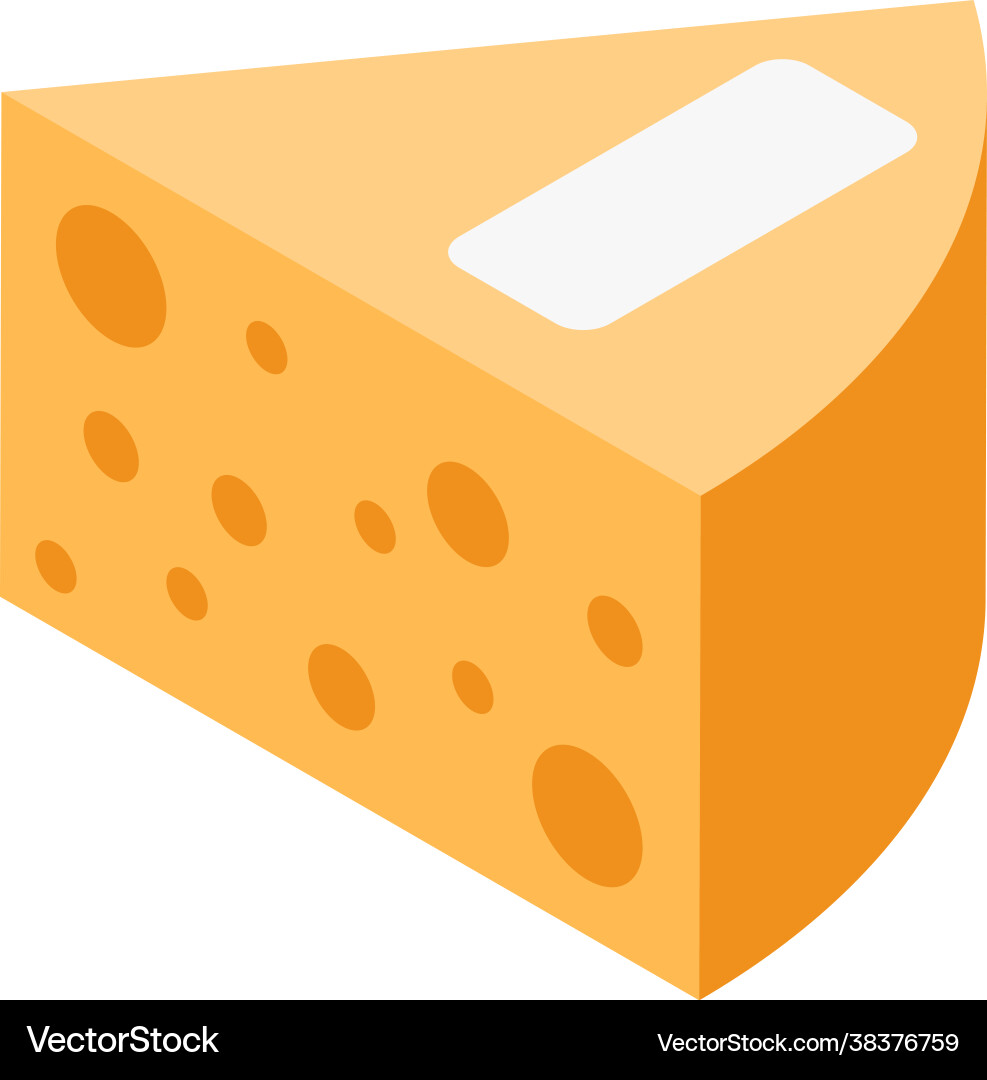 Cheese isometric icon vector image