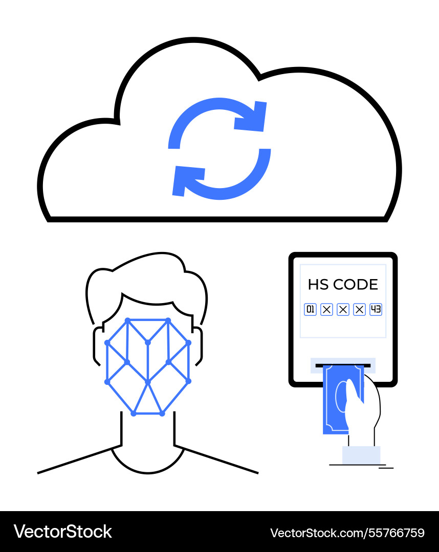 Cloud-based biometric authentication with data Cloud-based biometric authentication with data vector image