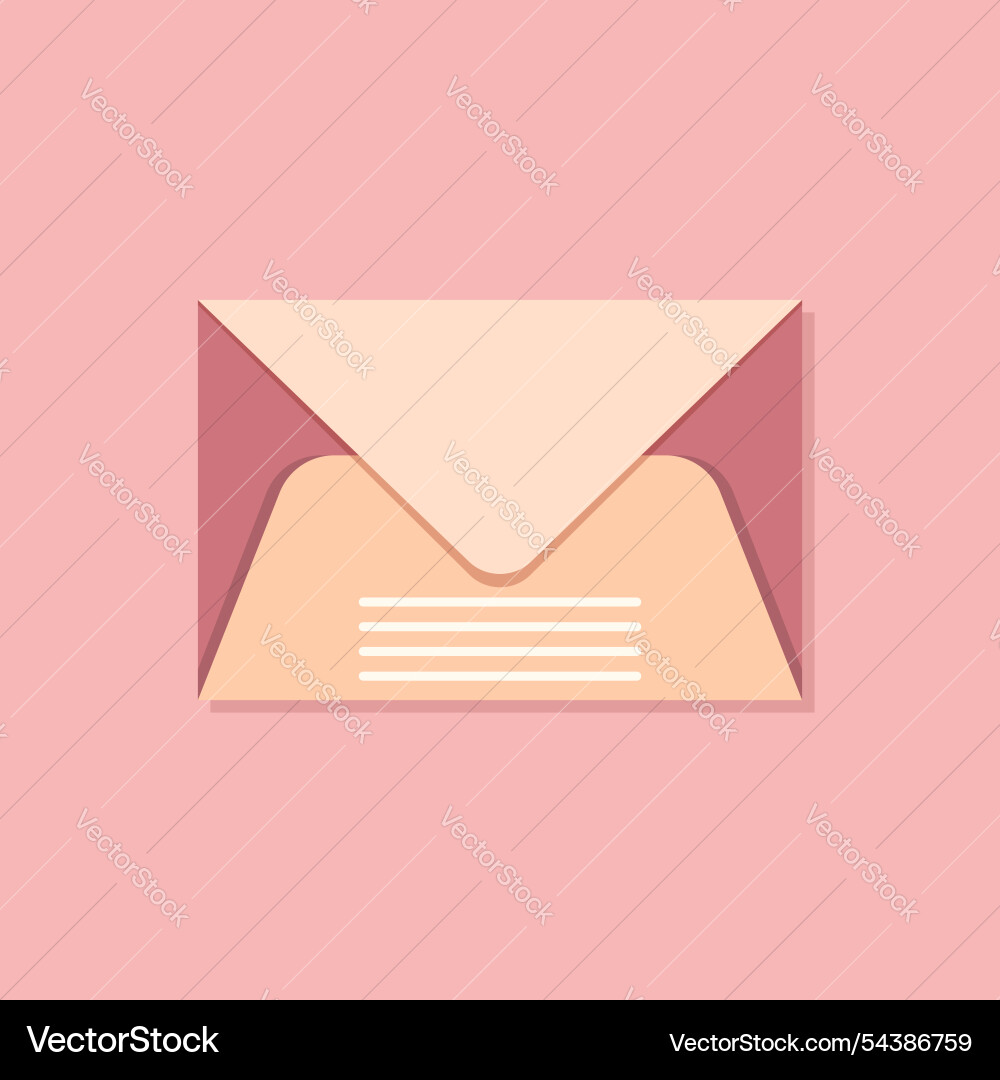 Envelope mit Buchstaben-Symbol in flacher E-Mail-Stil Envelope mit Buchstaben-Symbol in flacher E-Mail-Stil vektorbild