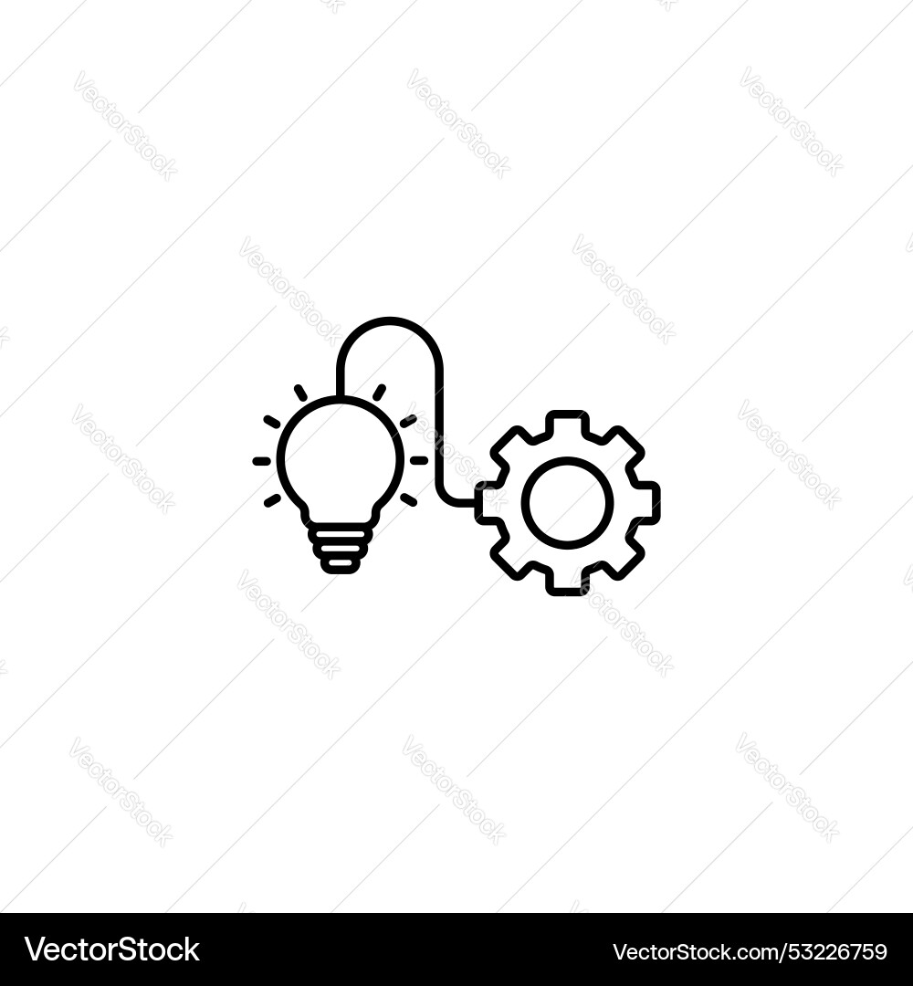 Implementation icon set business execute vector image