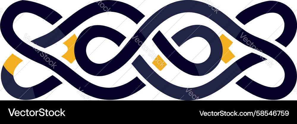 Interlocking Infinity Loop Pattern Vector Image