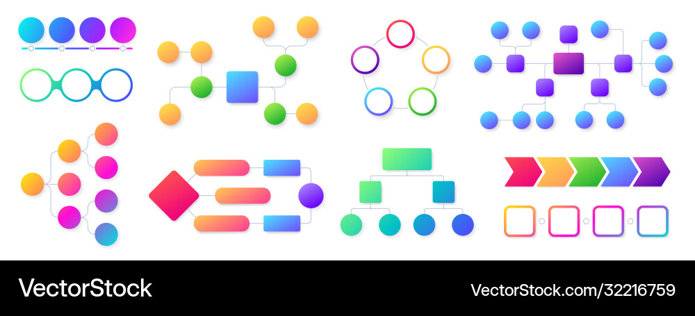 Workflow & Process Chart Elements vector image