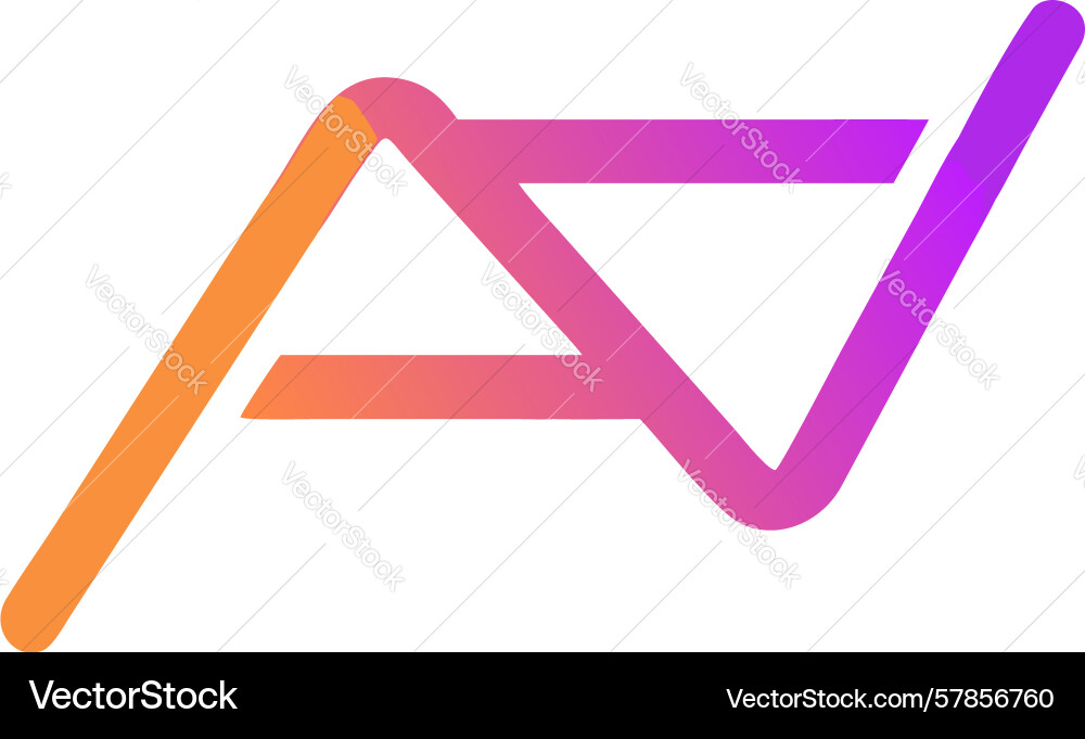 Abstract sharp flag futuristic progress symbol Vector Image