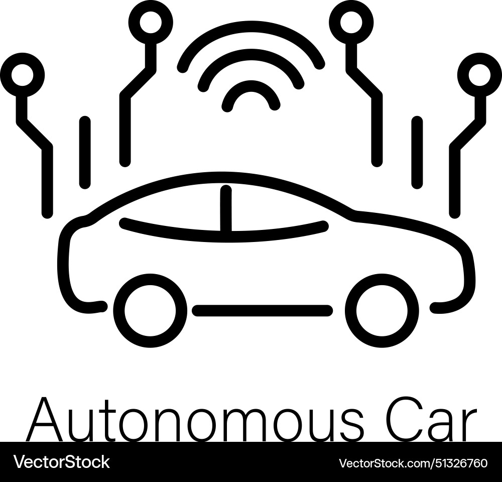 Autonomous car Royalty Free Vector Image - VectorStock