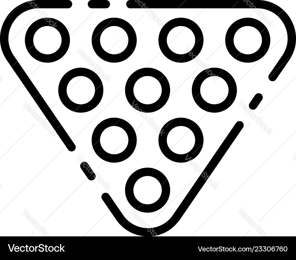 Bowling triangular form icon outline style Vector Image