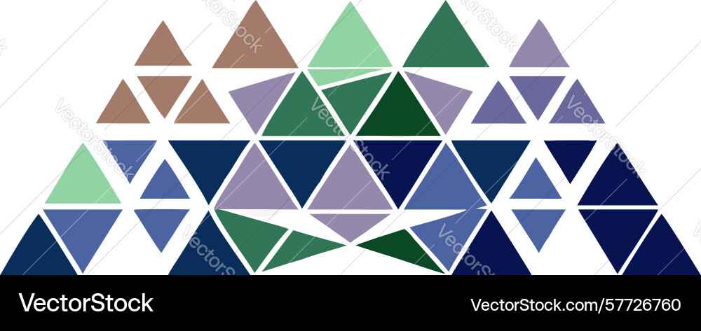 Geometric triangular mosaic abstract colorful vector image
