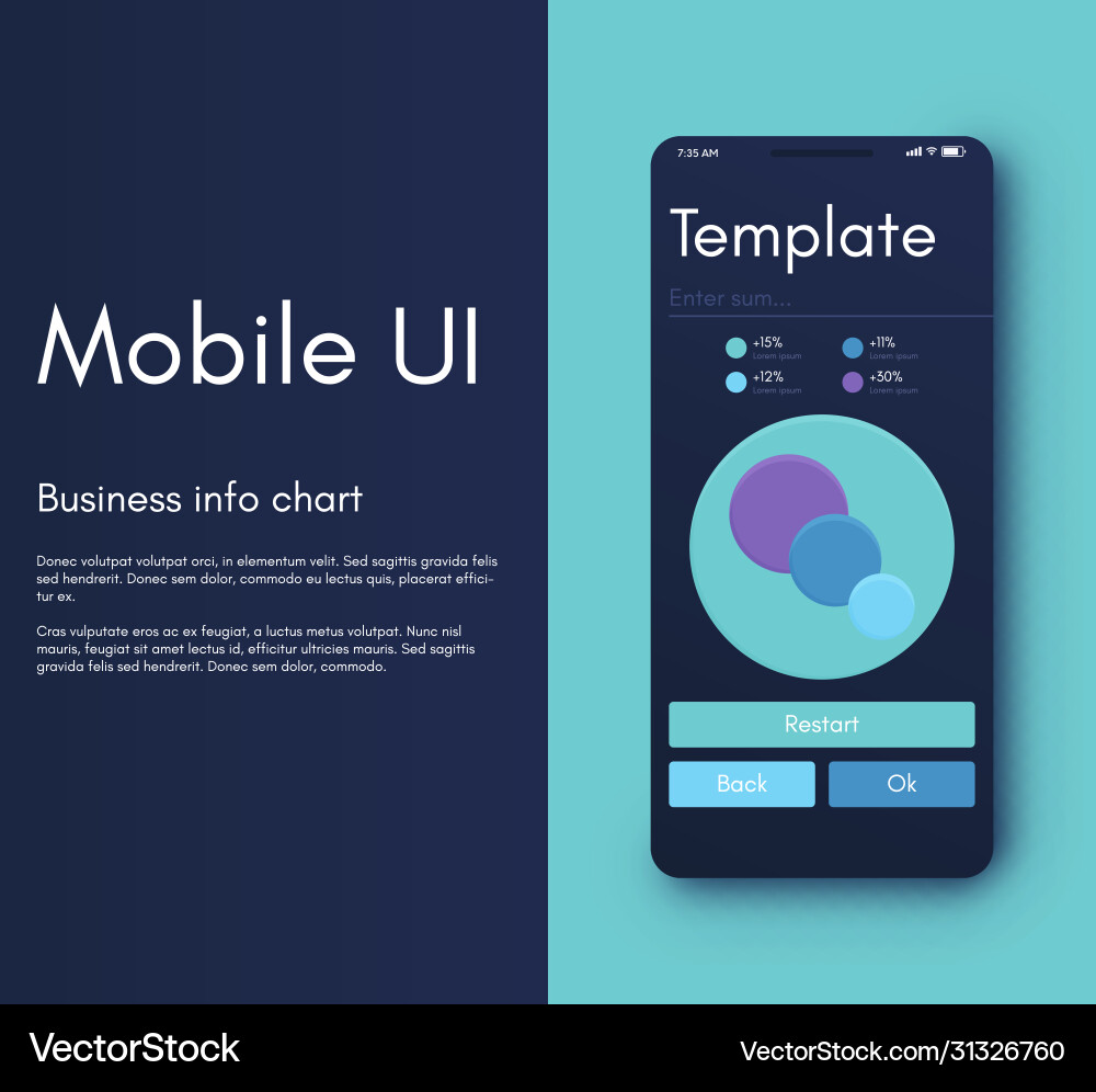 Mobile application interface ui design Mobile application interface ui design vector image