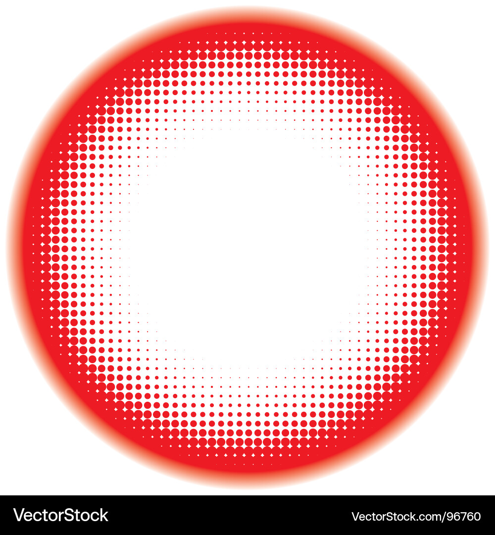 Red Dot Gradient Frame vector image