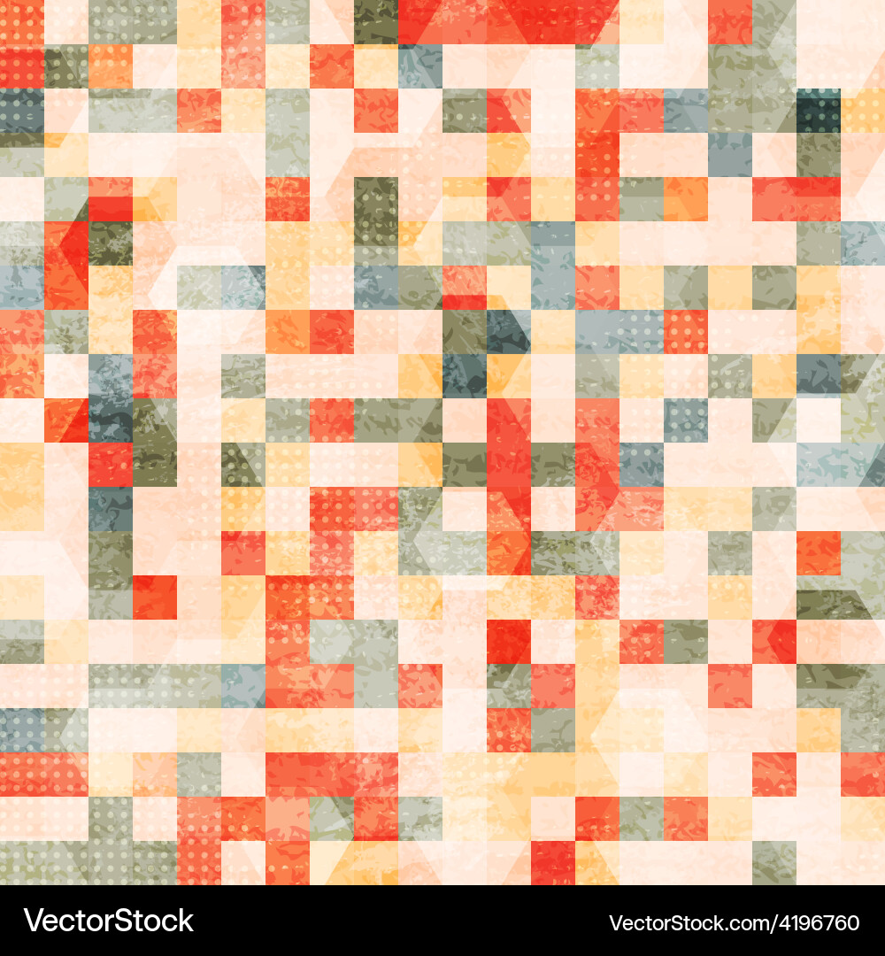 Retro Square Pattern Vector Image
