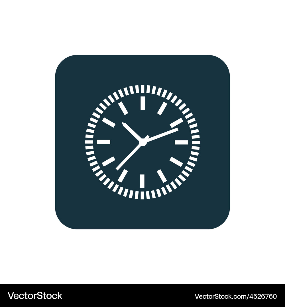Time icon rounded squares button Vector Image