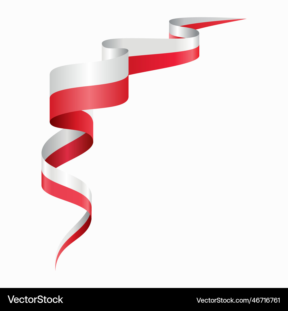 Abstract Polish Flag Wave Pattern vector image