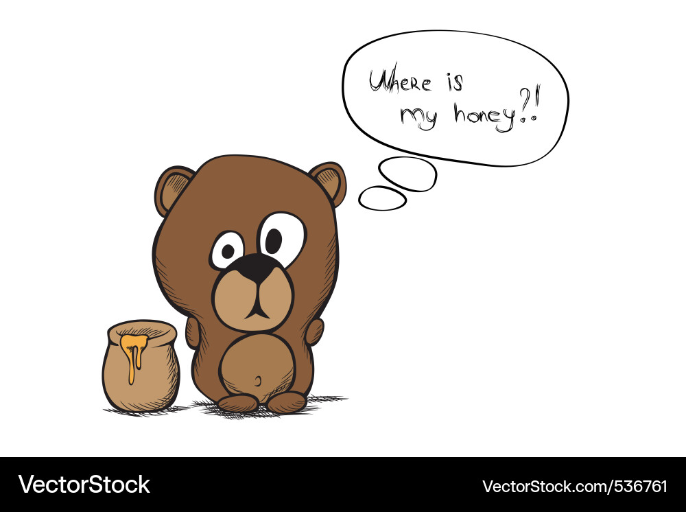 Hand draw bear Vector Image