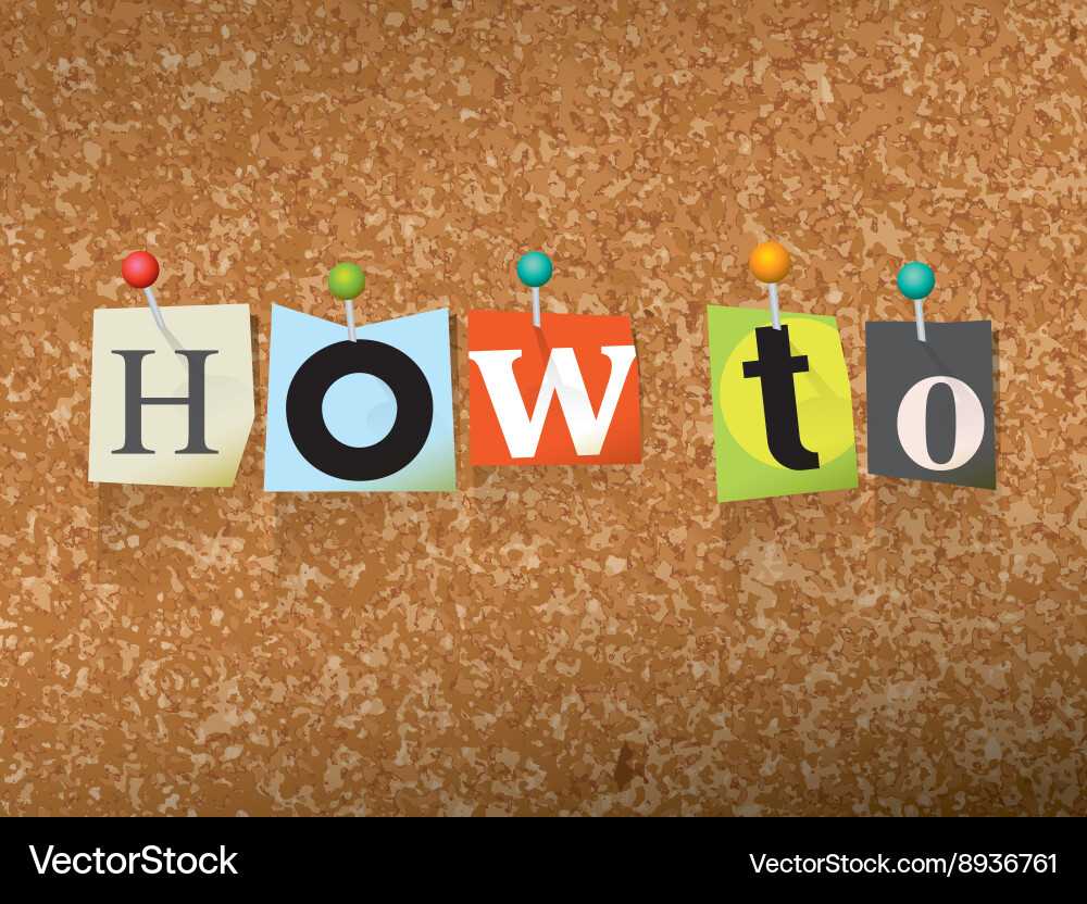 How To Instruction vector image
