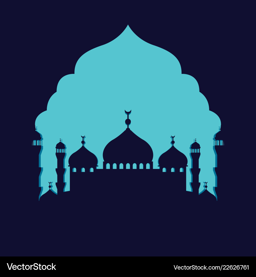 Mosque islamic logo Royalty Free Vector Image - VectorStock