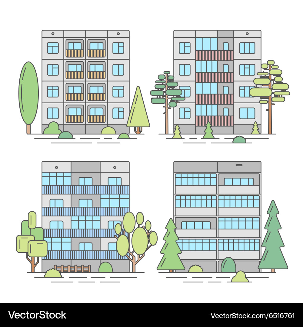 Panel linear color vector image