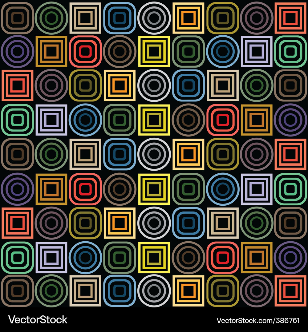 Retro Geometric Pattern Vector Image