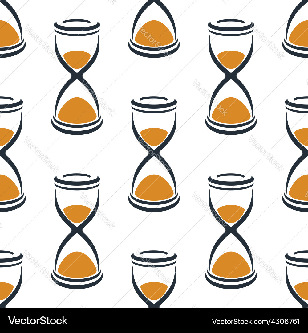 Retro Hourglass Nahtlose Muster Vektorbild