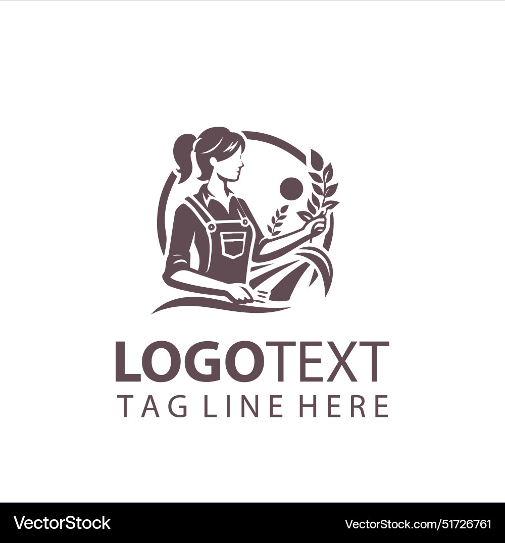 Stylish girl logo Royalty Free Vector Image - VectorStock