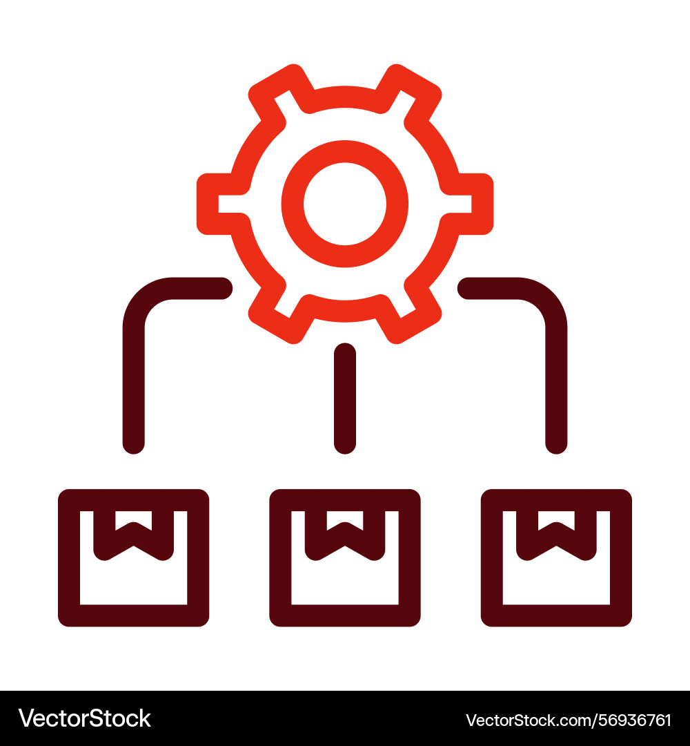 Workflow thick line two color icons for personal Vector Image
