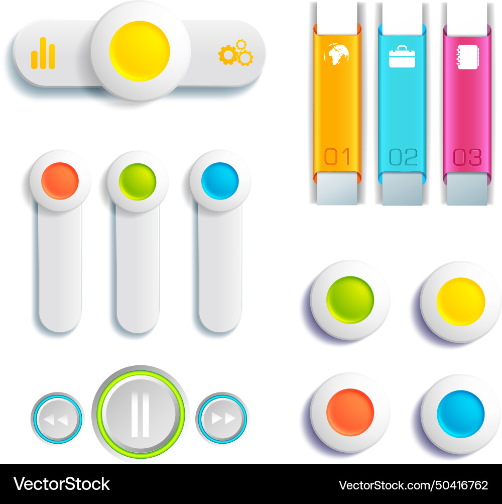 Business infographic user interface elements set Business infographic user interface elements set vector image
