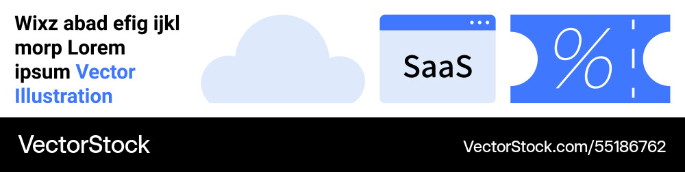 Cloud computing saas platform and discount Vector Image