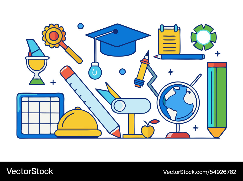 Creative academic themed digital design Creative academic themed digital design vector image
