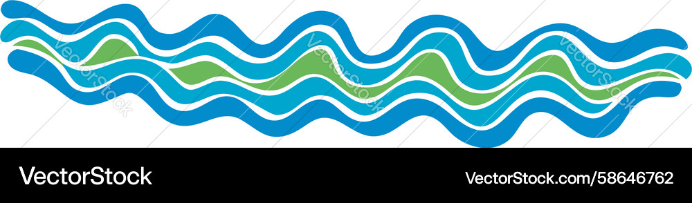 Dynamic Blue Wavy Lines Pattern Vector Image