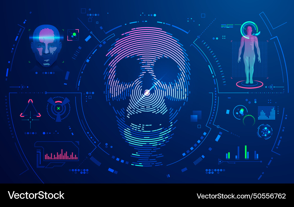 Facescan Royalty Free Vector Image - VectorStock