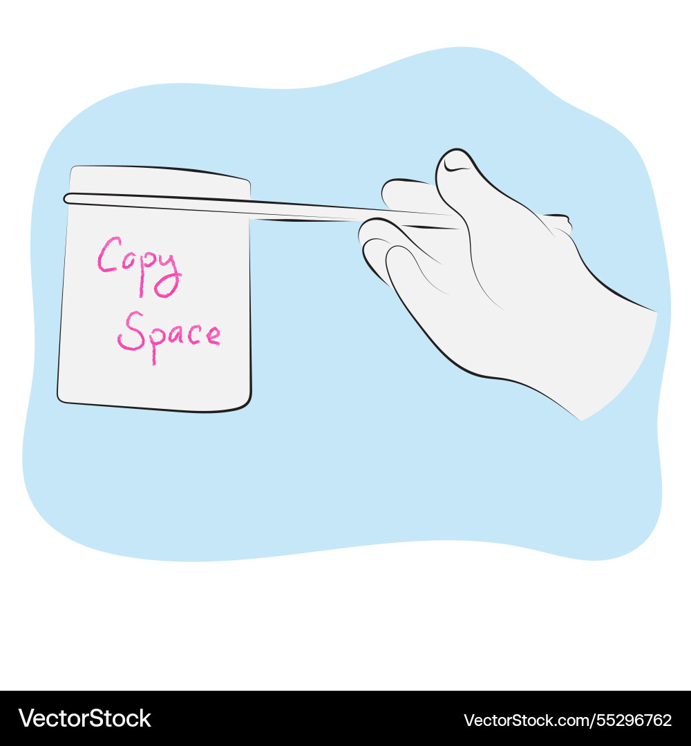 Hand holding chopsticks with blank space Hand holding chopsticks with blank space vector image
