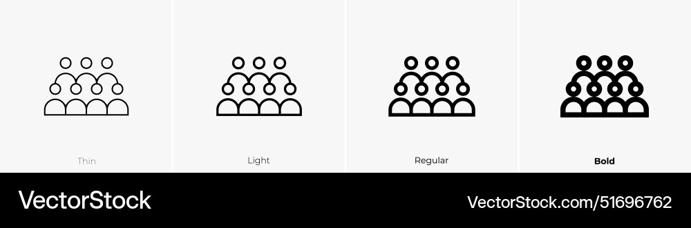 Hierarchy icon thin light regular and bold style Vector Image