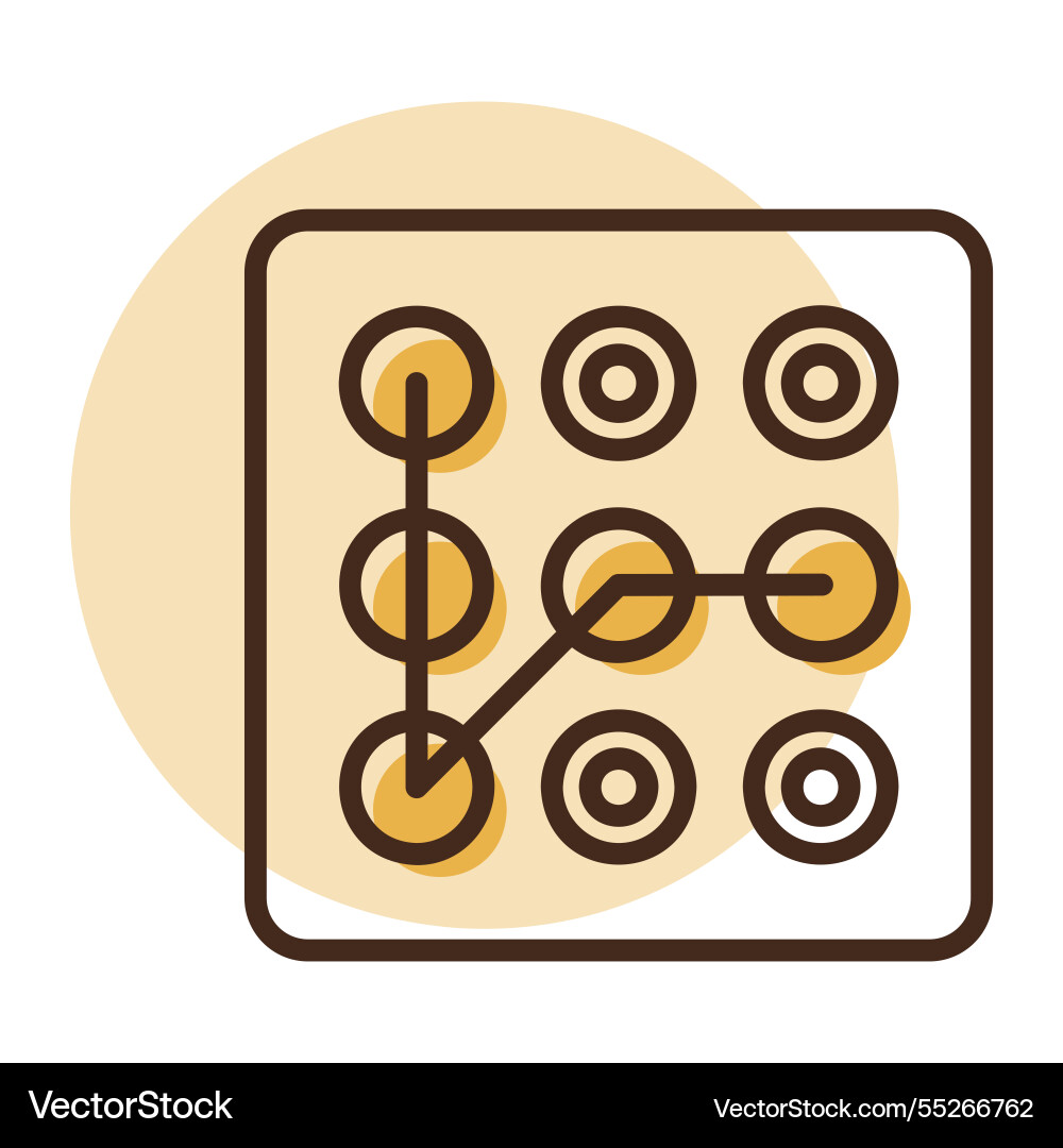 Lock pattern icon hand entering smartphone Vector Image