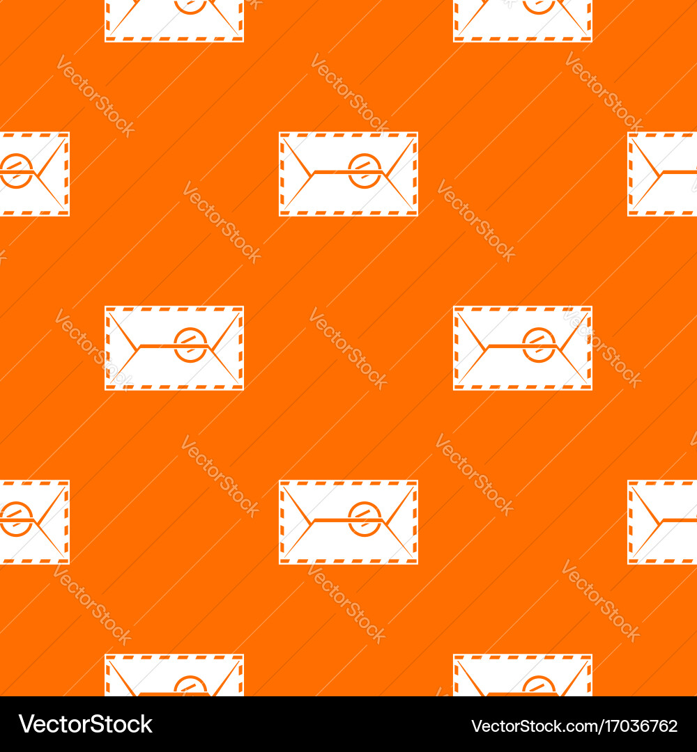 Mail envelope with a stamp pattern seamless Vector Image