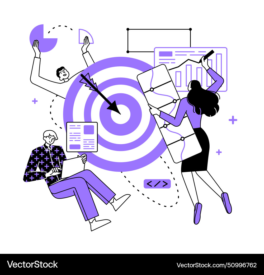 Workflow of the business team on project vector image