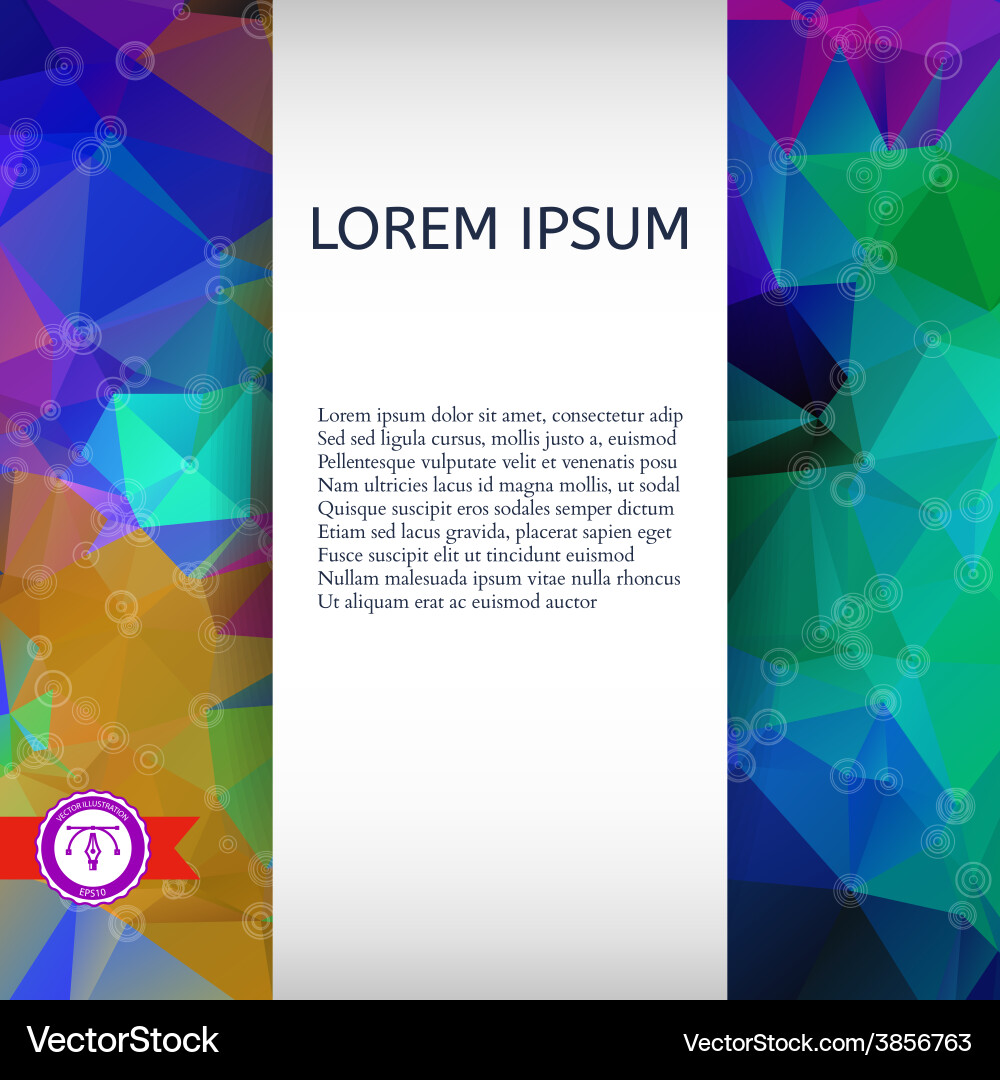 Abstract colorful triangles background Vector Image