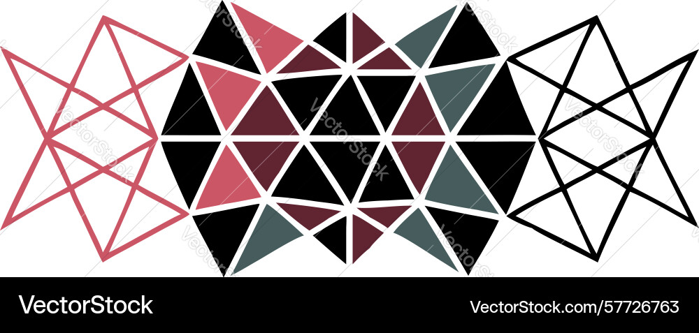 Abstract geometric triangular pattern dynamic vector image