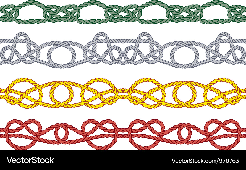 Colored sea knot pattern Royalty Free Vector Image