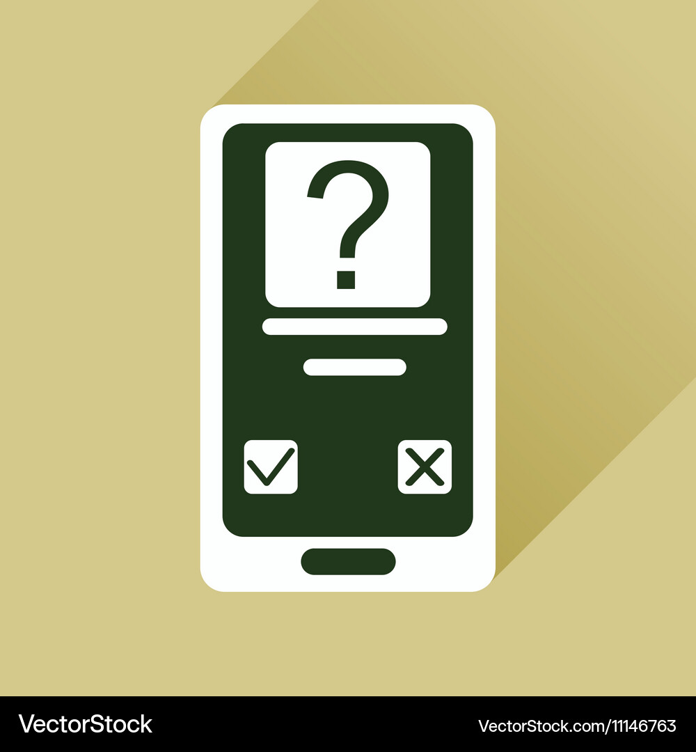 Flat web icon with long shadow mobile applications Vector Image