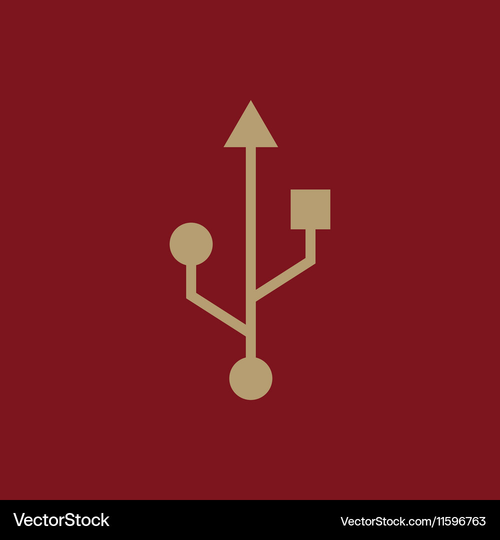 Usb icon transfer and connection data Vector Image