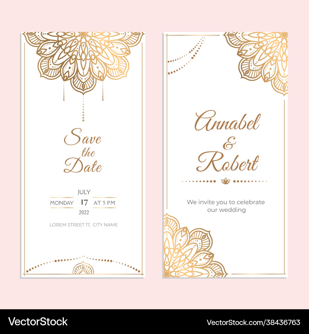Wedding invitation stories cover template Wedding invitation stories cover template vector image