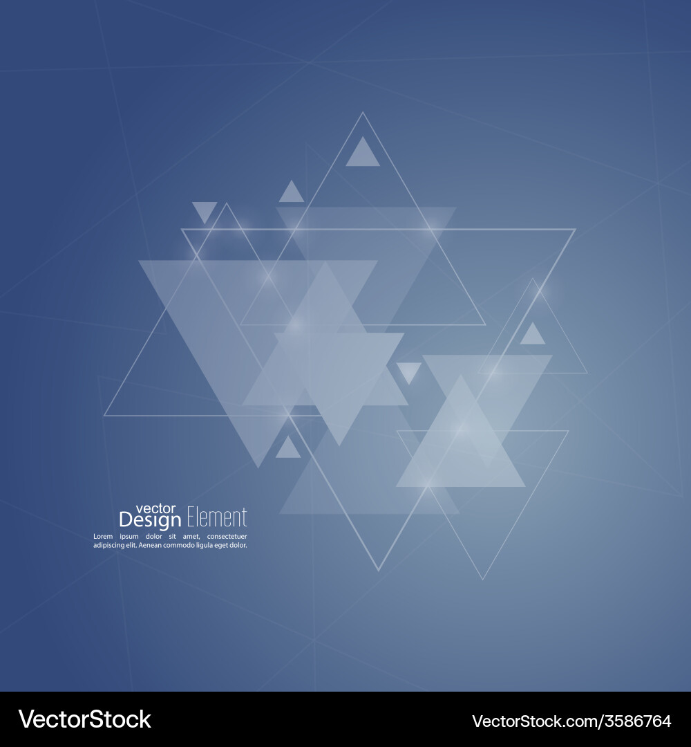 Abstract background with triangles vector image