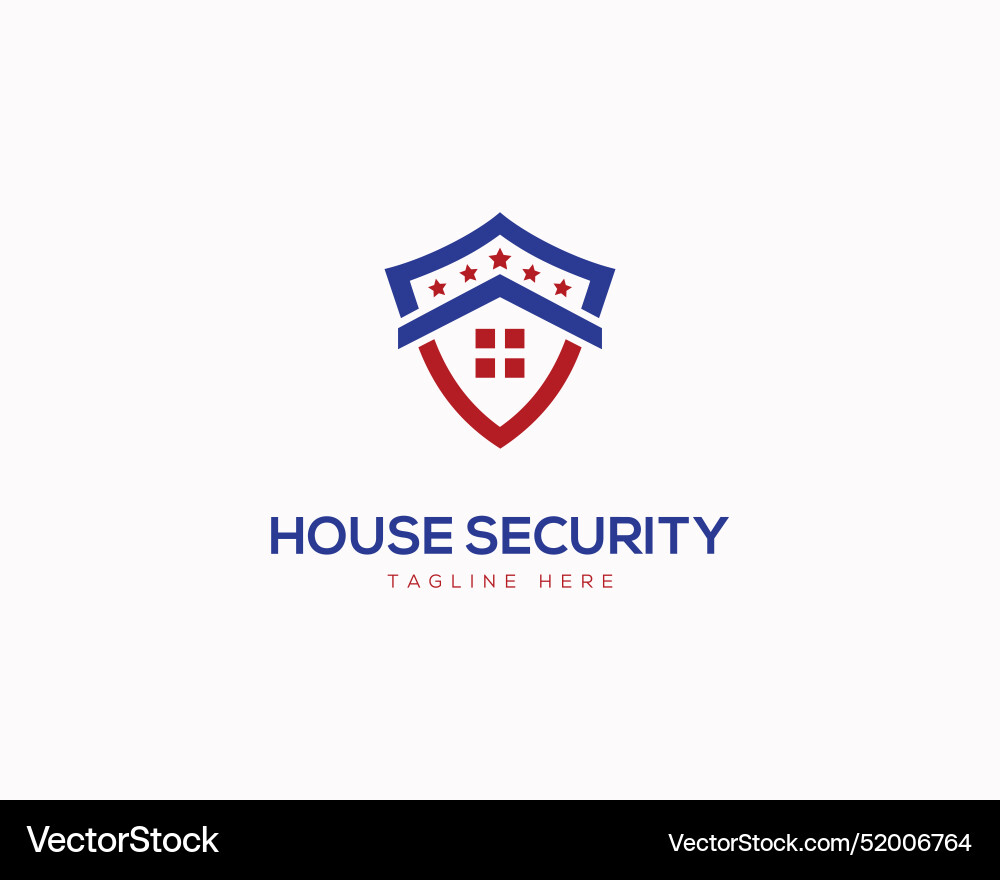 Abstract shield house logo design Vector Image