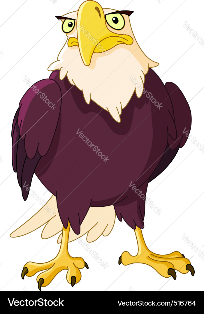 American Bald Eagle Cartoon Vektorbild