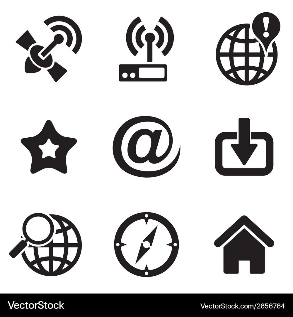Computer web icons Vector Image