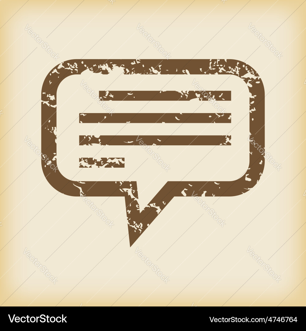Grungy message icon Vector Image