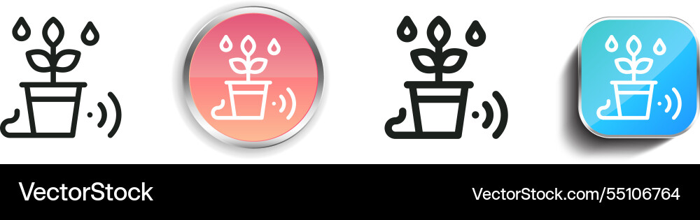 Irrigation icon thin linear regular and button vector image