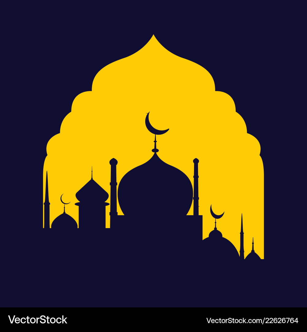 Mosque islamic logo Royalty Free Vector Image - VectorStock