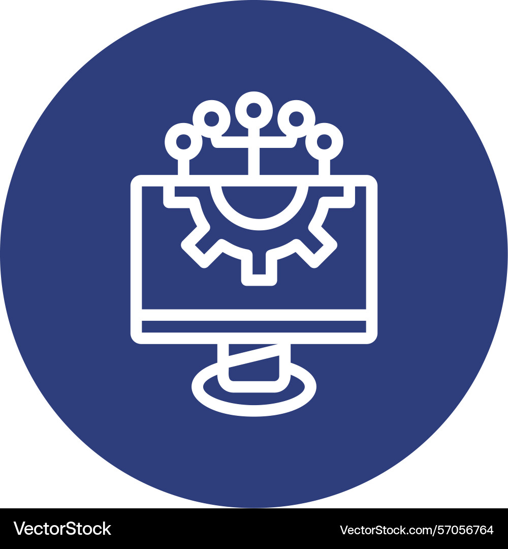 Platform line circle style icon design Vector Image